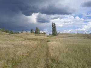 Clouds passing through on our hike at Spirit Sands.